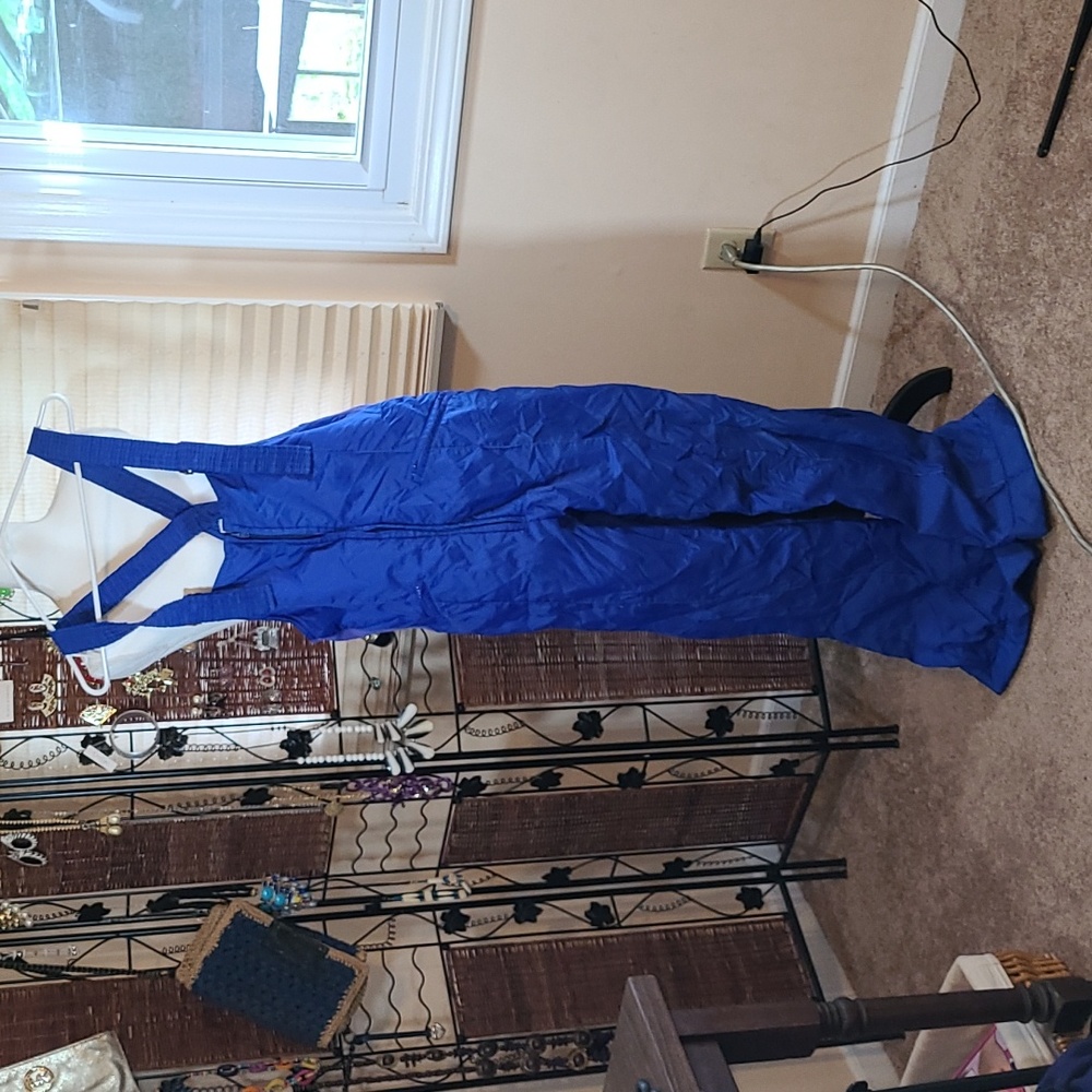 Vintage Mr.D authentic mountain wear Adult M Bib Overalls Snow Pants Ski Blu